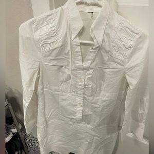 White button down shirt dress